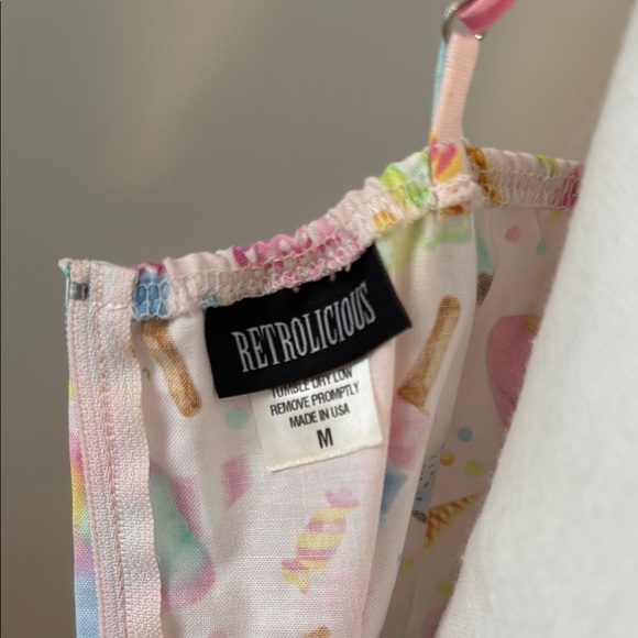 Colorful Retrolicious Ice Cream, Cupcake, Donut Cut-Out Spaghetti Strap Dress - Picture 2 of 7